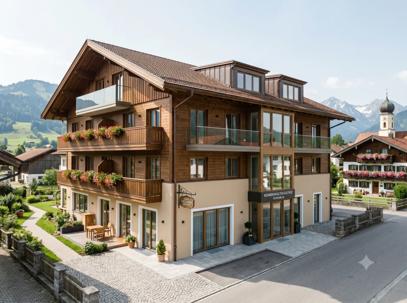 Mehrfamilienhaus im Allgäu, das in einzelne Eigentumswohnungen aufgeteilt wird